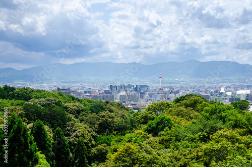 Kyoto City Skyline and Kyoto Tower View