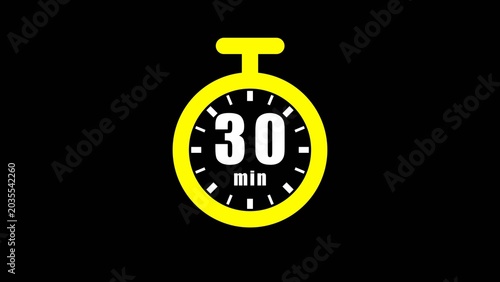 clock timer 30 minutes illustrations icon.