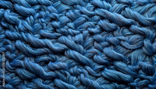 Close Up Of A Blue Textured Surface With A Rough Fibrous Texture