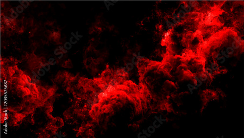 Photos Abstract ethereal crimson nebula clouds swirling in deep cosmic void, a celestia