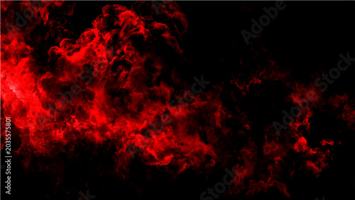 Foto Abstract crimson nebula formation illuminated against a void, hinting at cosmic