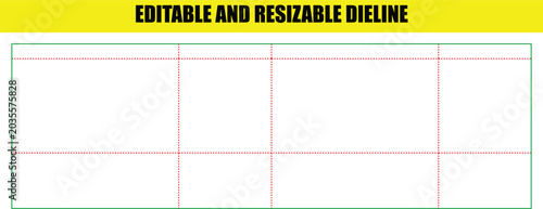 Fotografía Professional box die line template for retail packaging and commercial paper box