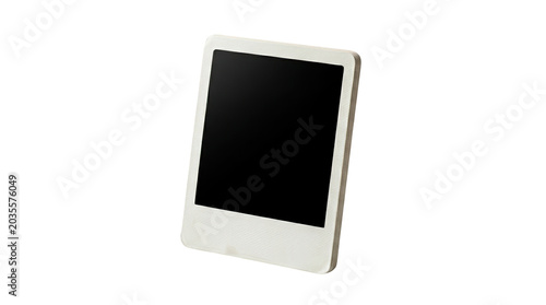 Innovative digital frame displaying stunning png visuals modern office space product photography clean environment eye-level view