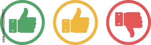 Photos Like, neutral and dislike hand icon, feedback symbols showing positive neutral and negative response rating system for user interface and review concept