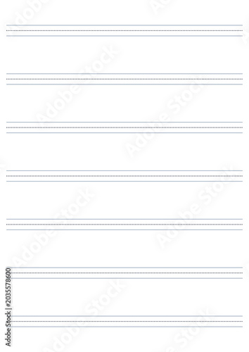 Obraz na plátně Blank lined paper page for writing and note-taking