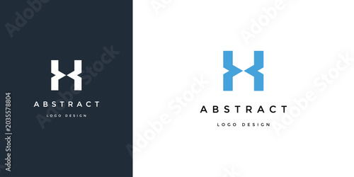 Quadro em tela Modern and unique initial letter H logo design template