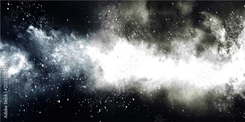 Fotografía Abstract explosion cloud burst, cosmic nebula, swirling galaxy, brilliant light fissure, space phenomenon