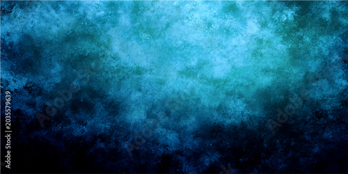 Foto Deep underwater abstract texture, evoking mystery and tranquility with gradient blues and ethereal light diffusion