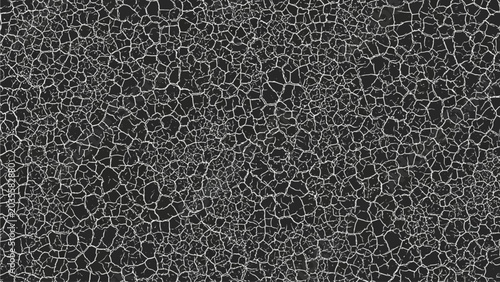 Cracked earth texture vector, dry ground surface pattern, monochrome parched soil background, organic web network design for overlays