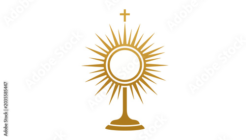 Obraz na płótnie Golden host, christian symbol, eucharist, communion, religious icon