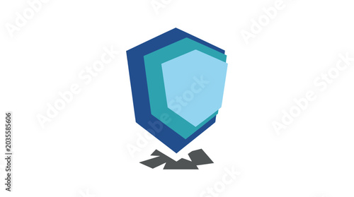 Cuadro en lienzo Blue Gemstone or Crystal Object.