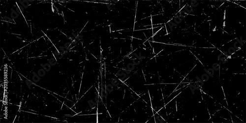 Bild auf Leinwand Dark Grunge Scratch Texture Background Featuring Abstract White Distressed Lines Rough Scuff Marks Dust Overlay Vintage Noise and Urban Distortion Effects