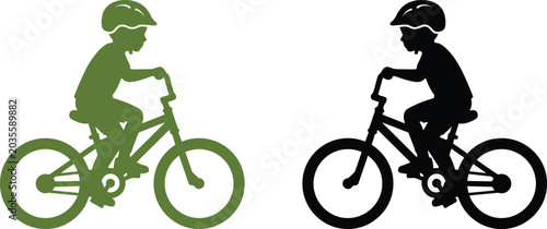 Fotografía World bicycle day riding silhouettes promoting cycling safety and environmental