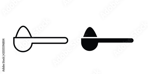 Tableau sur toile full spoon icon. Symbols for websites