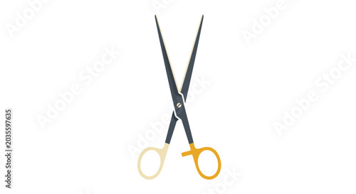 Professional Hairdressing Scissors Vector Illustration