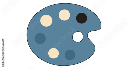 Artist Paint Palette Vector Illustration