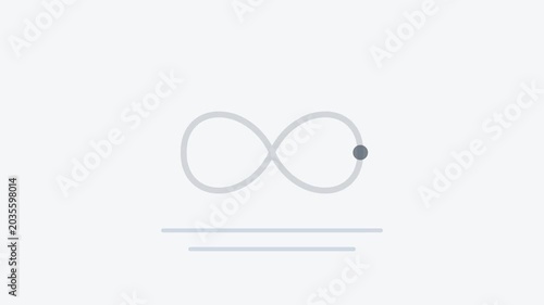 A minimalist illustration depicts an infinity symbol with a dot.