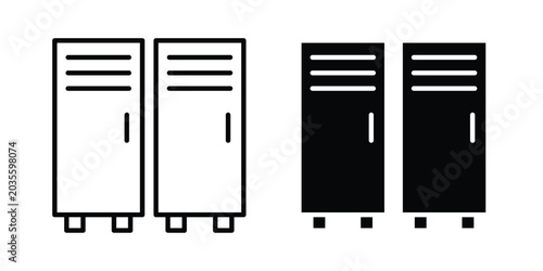 Schilderij op canvas Locker icon