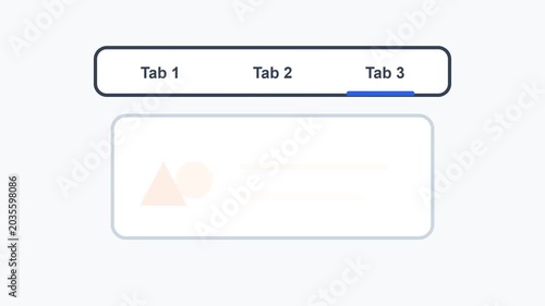 A screenshot shows a tabbed interface with Tab 1, Tab 2, and Tab 3, highlighting Tab 3, and a rectangular box below.