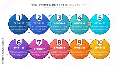 Foto Continuous circular chain diagram provides a clear visual breakdown for complex corporate procedures and long-term milestones