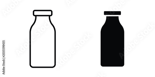 Cuadro en lienzo Milk bottle icon