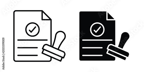 Billede på lærred Permit icon