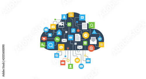 Cloud Computing Network Infographic