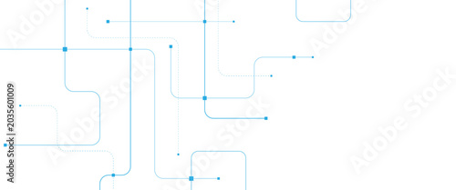 Bilde på lerret Abstract futuristic technology with crossed lines and dots geometric vector back