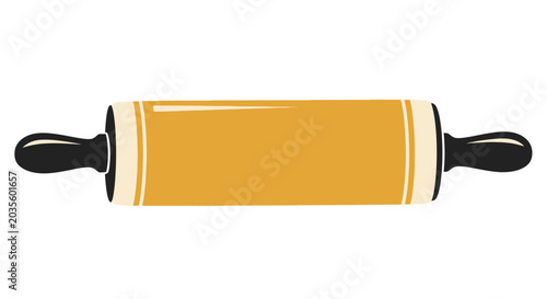Konstfotografi Wooden Rolling Pin Vector Illustration