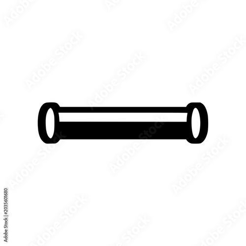 Long pipe black white icon 