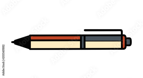 Tableau sur toile Mechanical Pencil Flat Vector Illustration