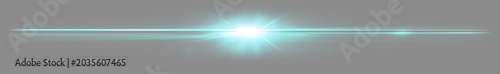 Light Blue Lens Flare Overlay with Horizontal Streaks