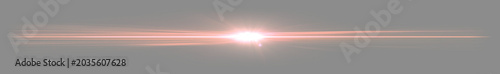 Orange Pink Horizontal Lens Flare Overlay on Dark Background