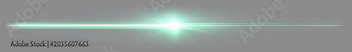 Aquamarine Teal Horizontal Lens Flare Overlay on Dark Background