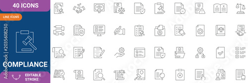 Photography Compliance icon set