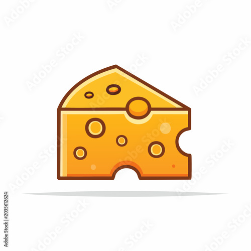 Stylized Wedge of Swiss Cheese Icon