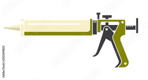 Caulking Gun Vector Illustration