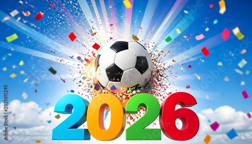 Soccer world championship celebration in 2026.