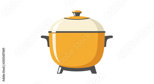 Electric Rice Cooker Vector Illustration