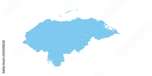 Tableau sur toile Map of Honduras, sign silhouette