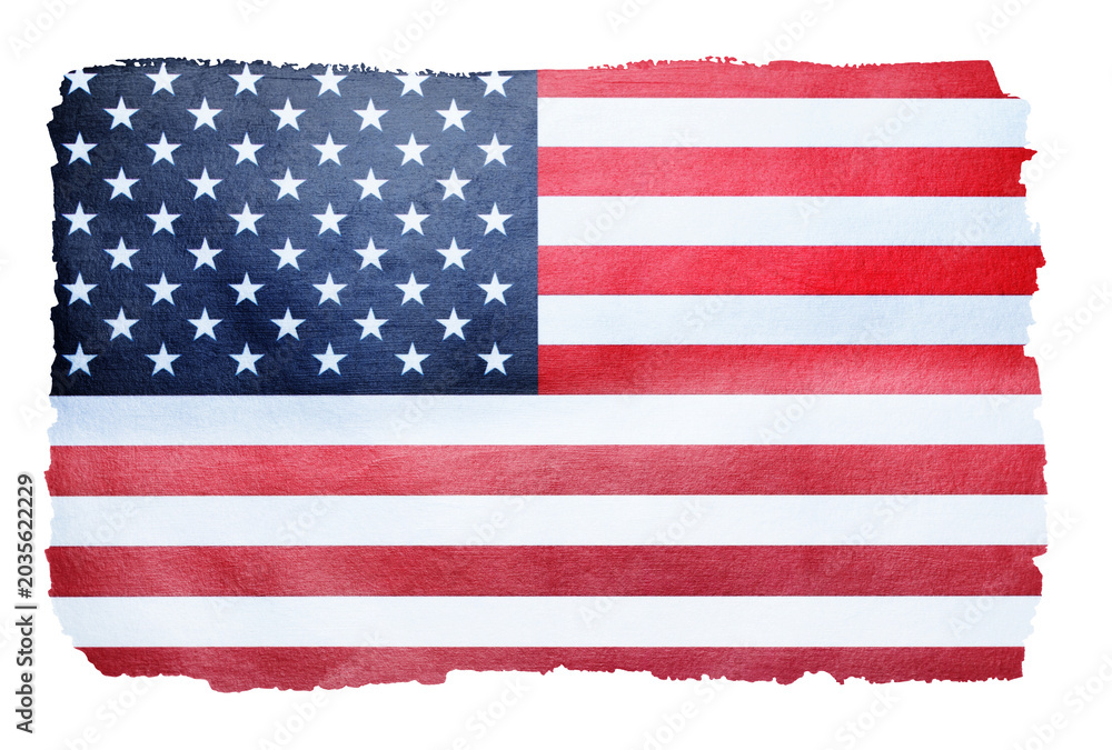 Obraz premium Grunge USA flag. American flag with grunge texture.