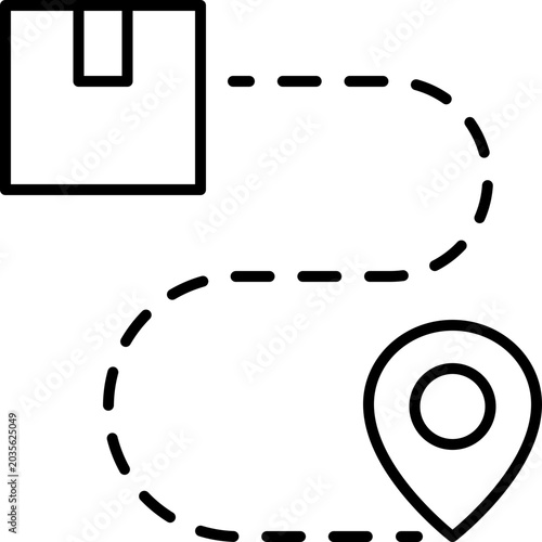tracking delivery outline icon
