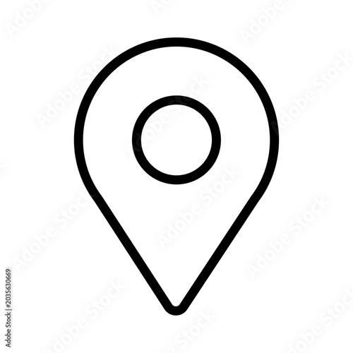 Foto Pictogramme vectoriel de localisation en style doodle minimaliste, idéal pour carte, destination, voyage, navigation, tourisme ou projet graphique