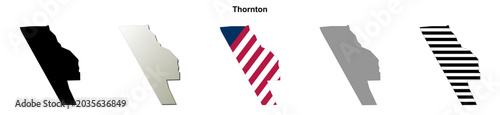 Photos Thornton (California) blank outline map