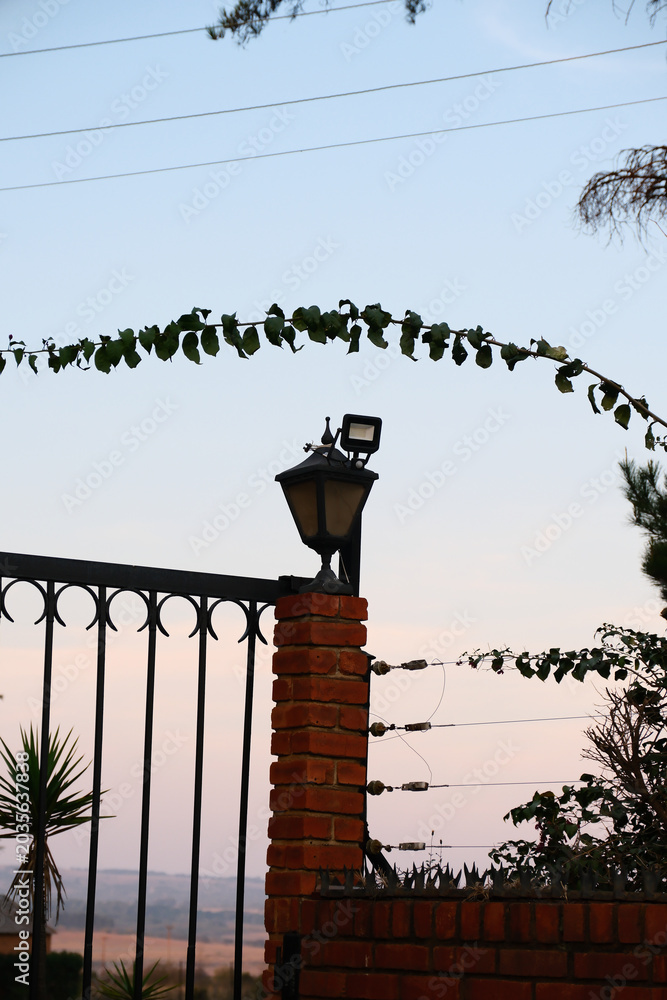 Obraz premium Old lantern with a modern LED light