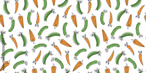 Bild auf Leinwand Vegetable pattern