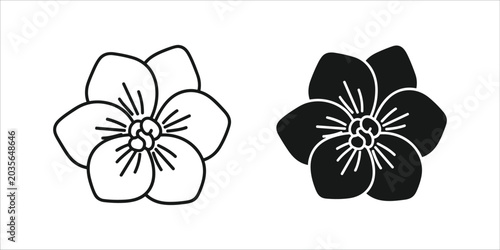 Konstfotografi Black and white simple flower side by side
