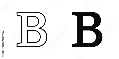 Konstfotografi Two stylized black and white capital letter bs side by side