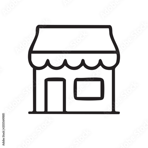 Minimal Store Outline Icon