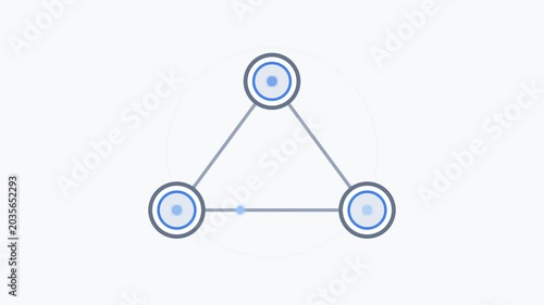 A triangular network diagram with connected nodes and arrows is shown.